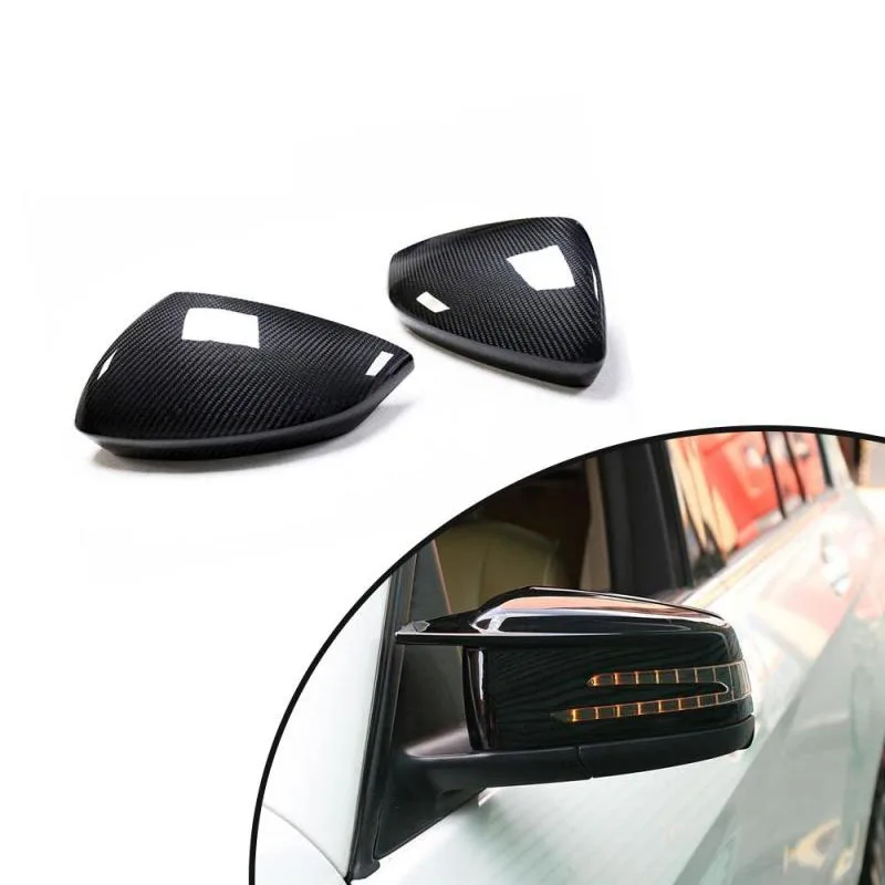 For Mercedes Benz W204 W212 High Glossy Black Rearview Mirror Cover