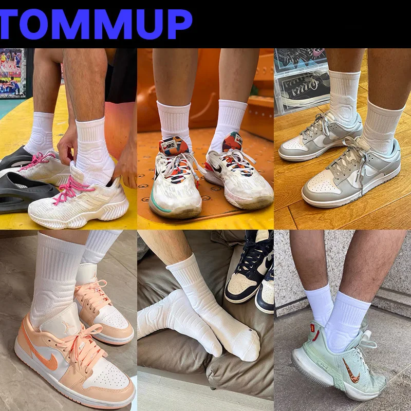 

Баскетбольные Носки мужские спортивные носки средней длины высокие носки для бега толстые носки