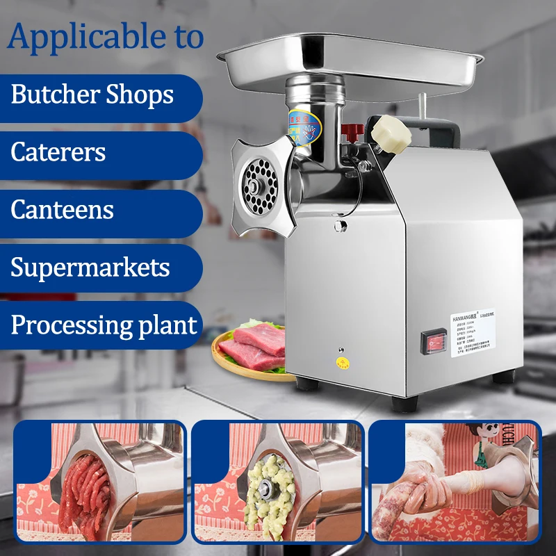 1100W Electric Meat Mincer Machine Multifunction Slicer Manual Meat Grinder Stainless Steel Sausage Maker Stuffer with Carrying