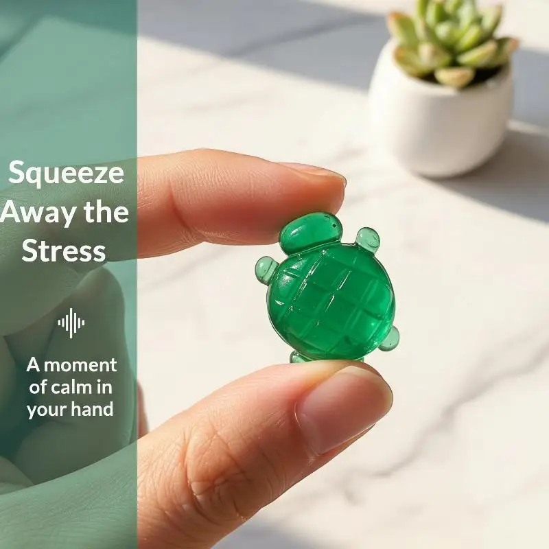 Clear Green Mini Turtle Figurines Glossy Finish Adorable Resin Statue for DIY Accessory Office Home Room Decor