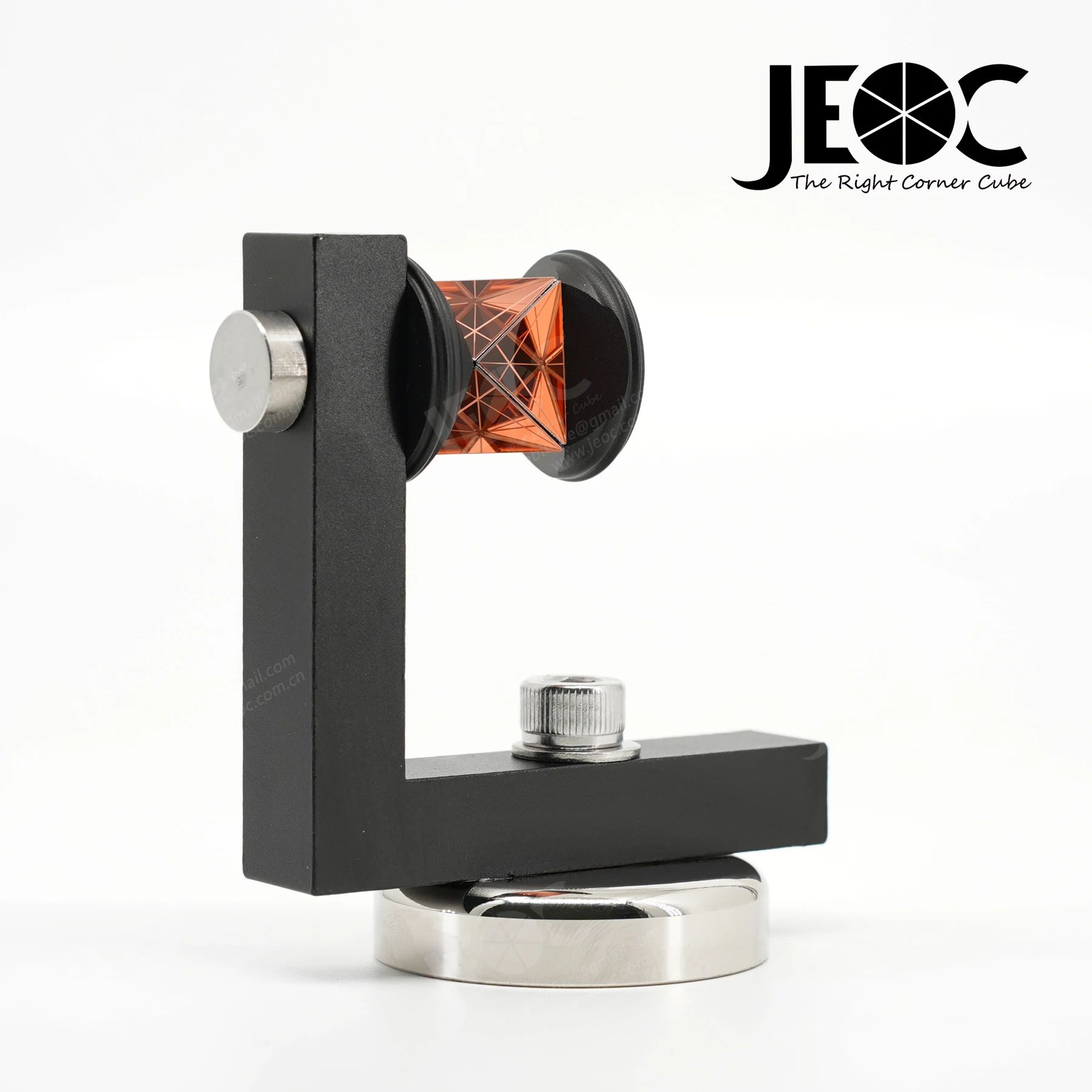 JEOC GRZ101 + L Bar + Magnetic Base, Mini 360 Degree Monitoring Prism Set with Strong Magnet, for Leica System Topography