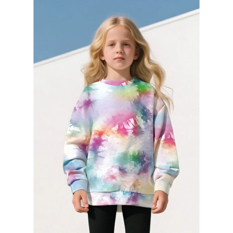 سترة بناتي كاجوال بأكمام طويلة وصبغ التعادل الأكثر مبيعًا في عام 2025 #4