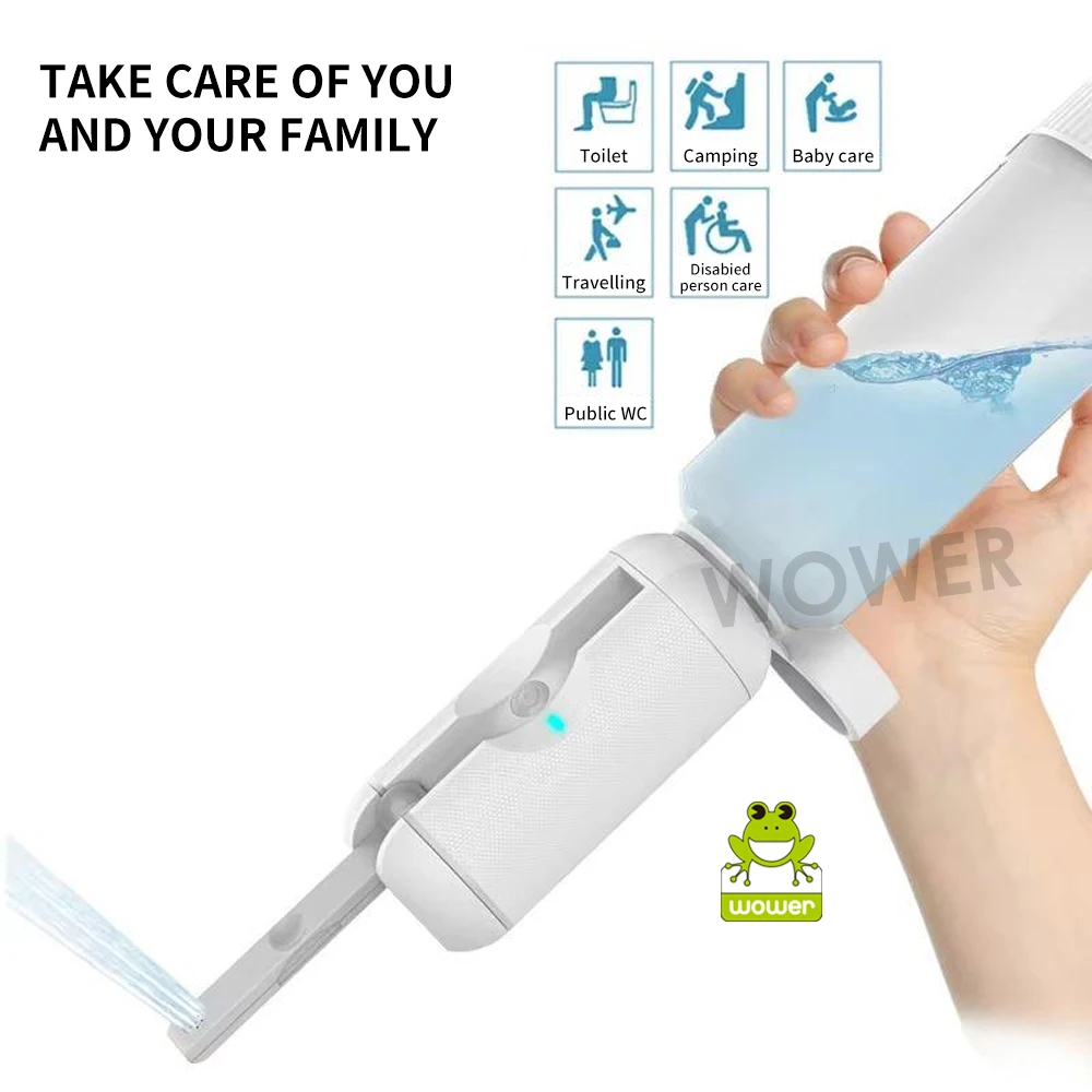 Pocket Bidet 200ML Toilet Sprayer Shower Handhel Automatic Portable Travel Shattaf for Hygiene Cleaning Personal Baby Care