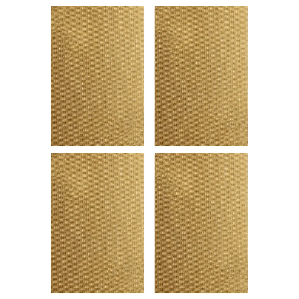 

4pcs 30X45Cm Heat-Resistant Table Mat Pvc Dishes Protector For Teapot Cup Bowl Bottle Golden Dish Coaster Insulation Pad