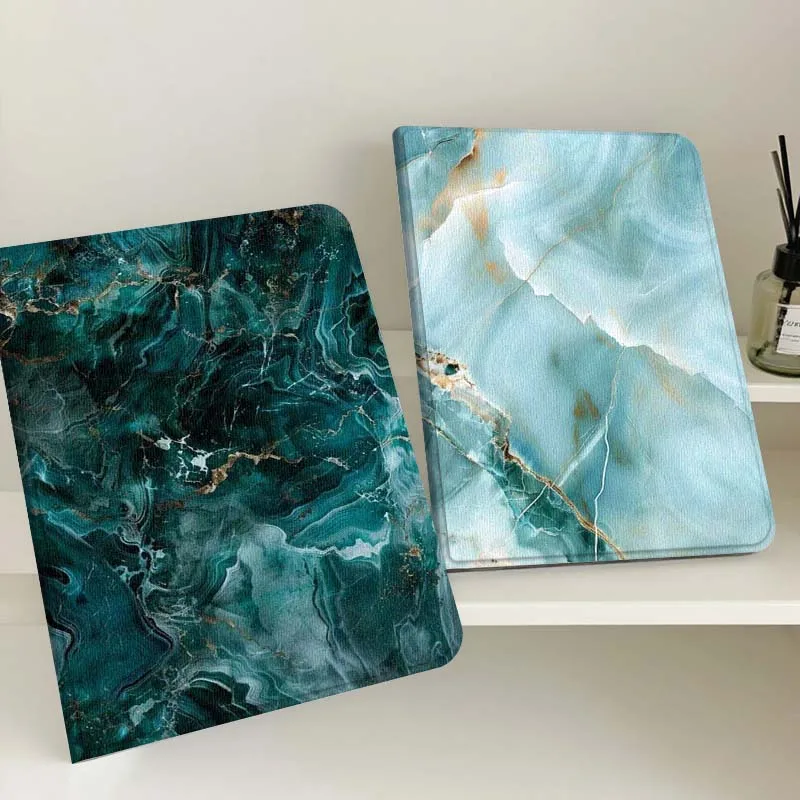 

Marble Texture Pattern Blue Tablet Case For Samsung Tab Galaxy S6 S11 A A7 A8 A9 A11 10.1 10.4 10.5 Plus Lite Gift