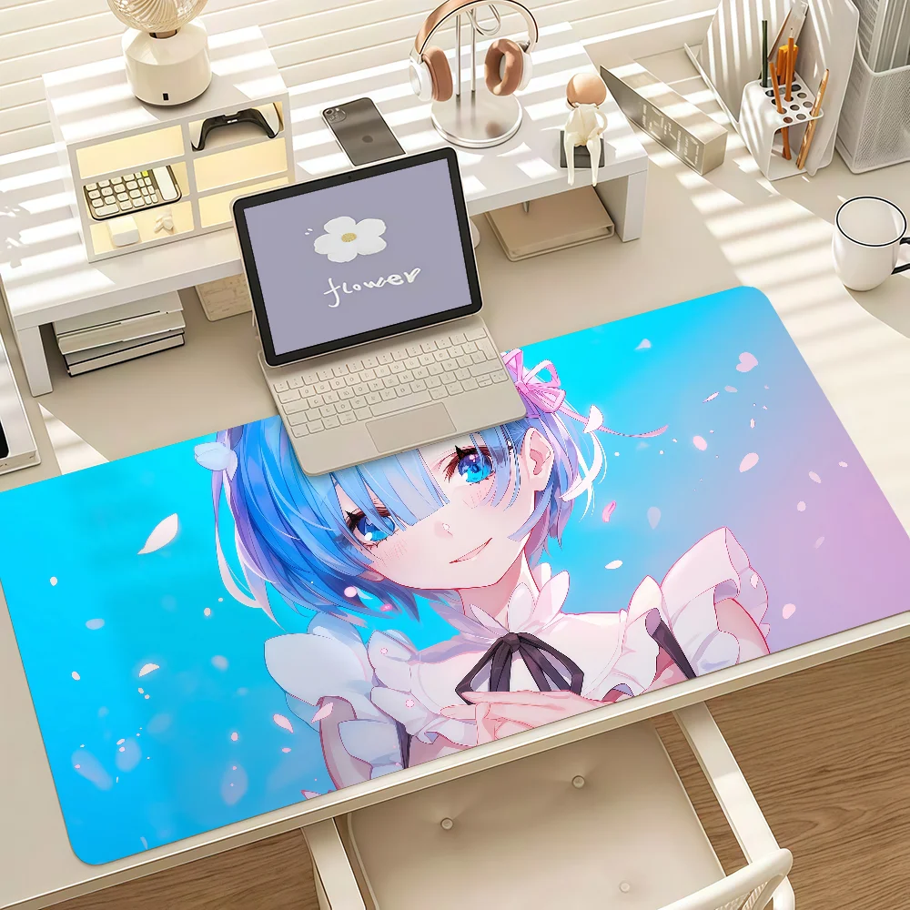 Rem Re Zero Anime Large Mousepad Mice Mat Desk Mat Keyboard Gaming PC Laptop Table Decor