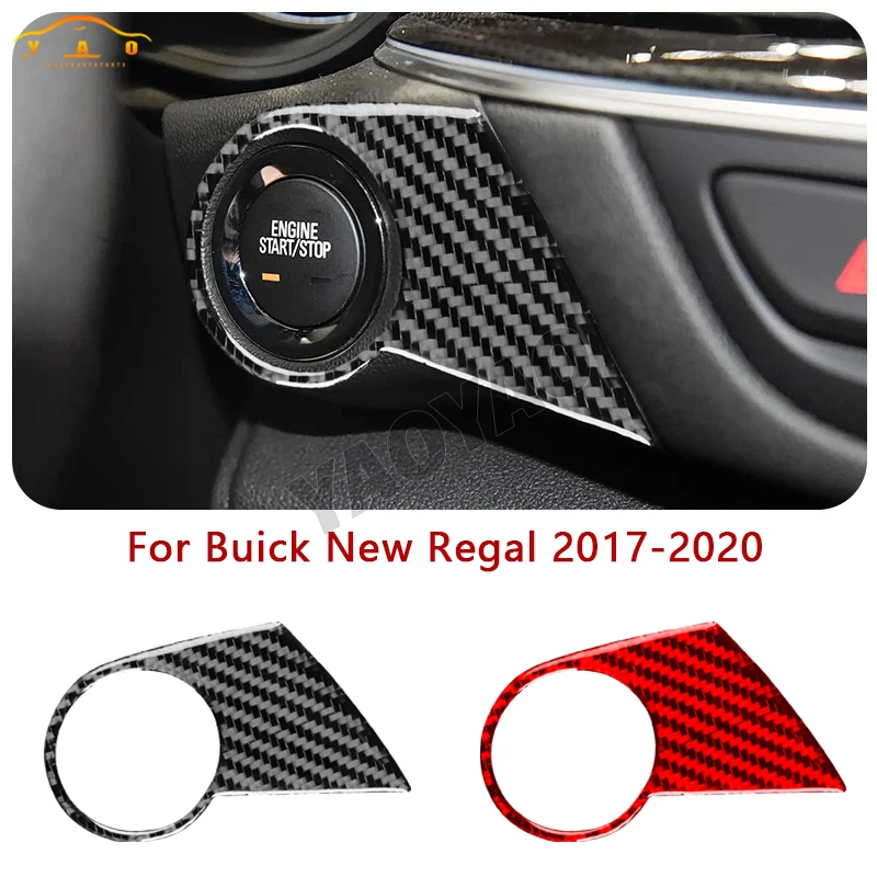 

Real Carbon Fiber Stickers For Buick Regal 2017-2020 One-Click Start Panel Trim Cover Car Accessories Interior Decorative