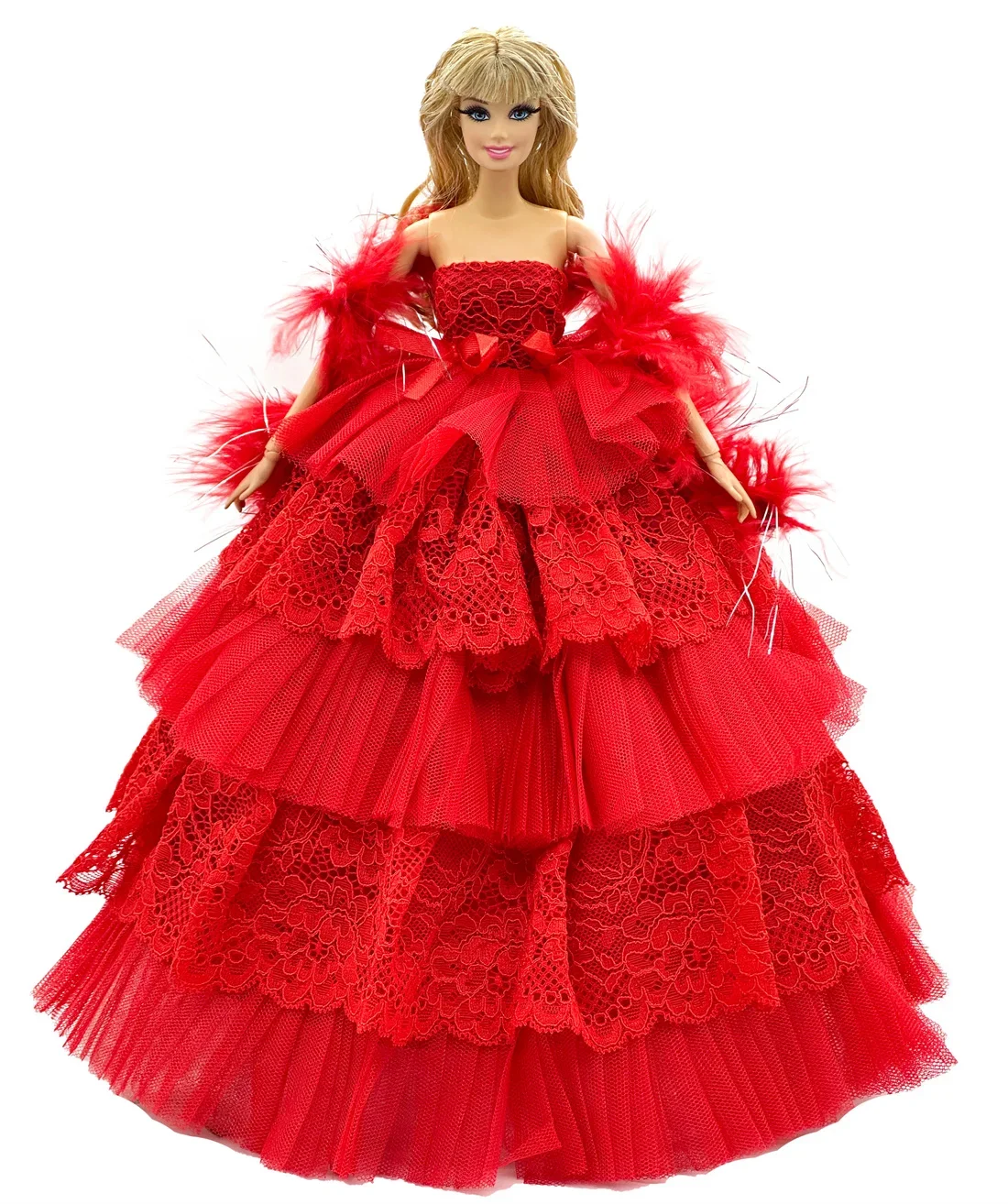 1 Set 1:6 Scale Doll Clothes Doll Accessories Princess Dress + Shoes for 11.5 Inch 30cm Doll Kids or Birthday Gift