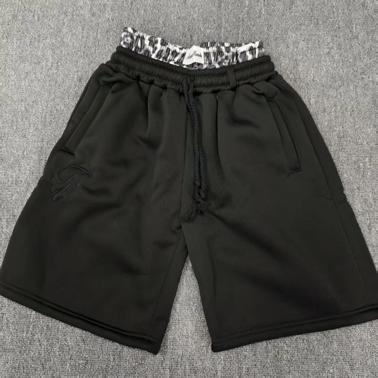 

Черные модные мужские и женские шорты в стиле хип-хоп с двойной талией и вышивкой букв Y2k, повседневные персонализированные спортивные шорты в стиле Харадзюку в стиле ретро