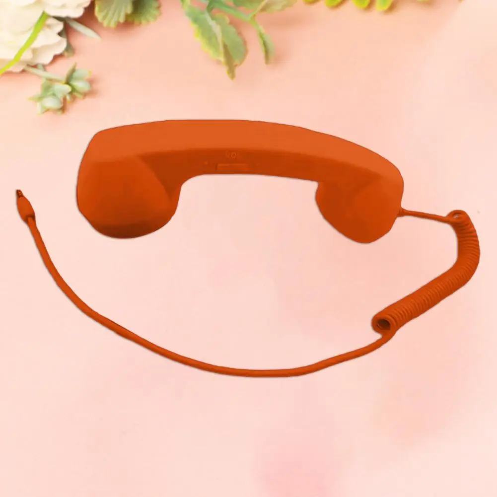 레트로 디자인 휴대폰 헤드셋, 레트로 3.5mm 휴대폰 핸드셋, 볼륨 조절 마이크 포함, 모바일 통화용