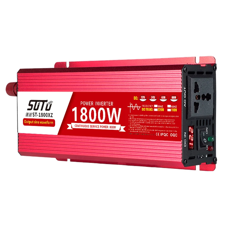 pure sine wave inverter 12V to 220V 1600W 2200W 3000W 4000W DC to AC voltage converter 12 220 mini-car power supply