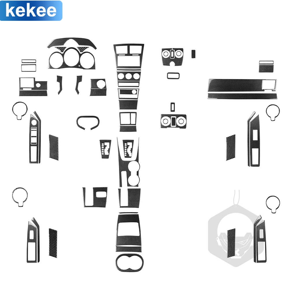 Per Dodge Avenger 2008-2010 cruscotto uscita aria cambio alzacristalli Set completo adesivo in vera fibra di carbonio accessori interni auto
