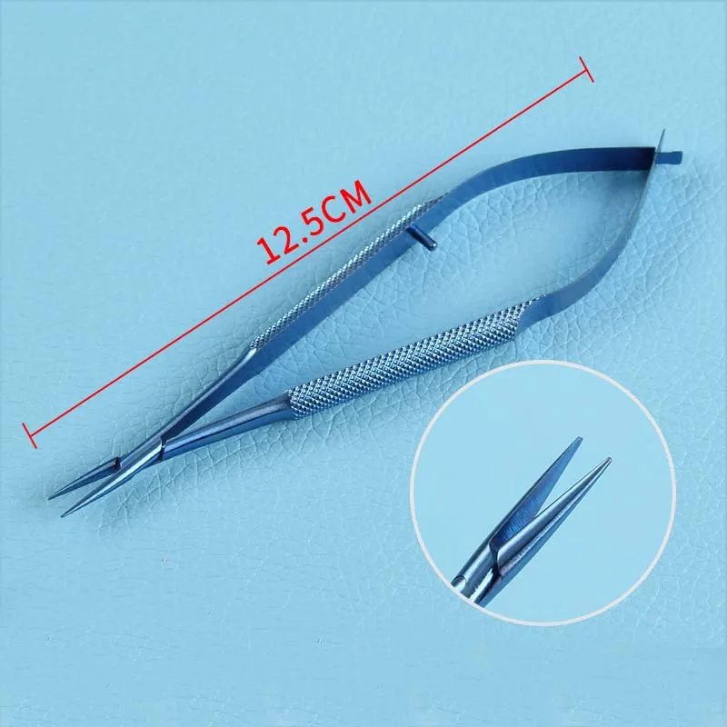 Titanium Tlloy Instrumentos Cirúrgicos Oftálmicos Instrumentos Dentários Microcirúrgicos Suportes de Agulha 12.5cm