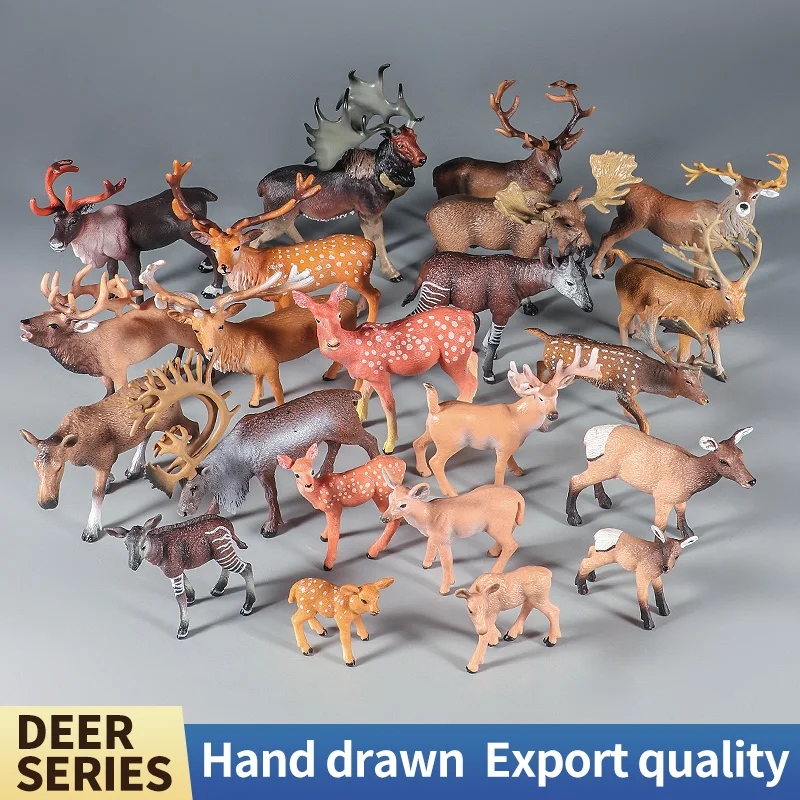 نموذج غزال الغابة الصلبة - لعبة حيوانات محاكاة واقعية للحياة البرية هدية عيد ميلاد تعليمية للأطفال #3