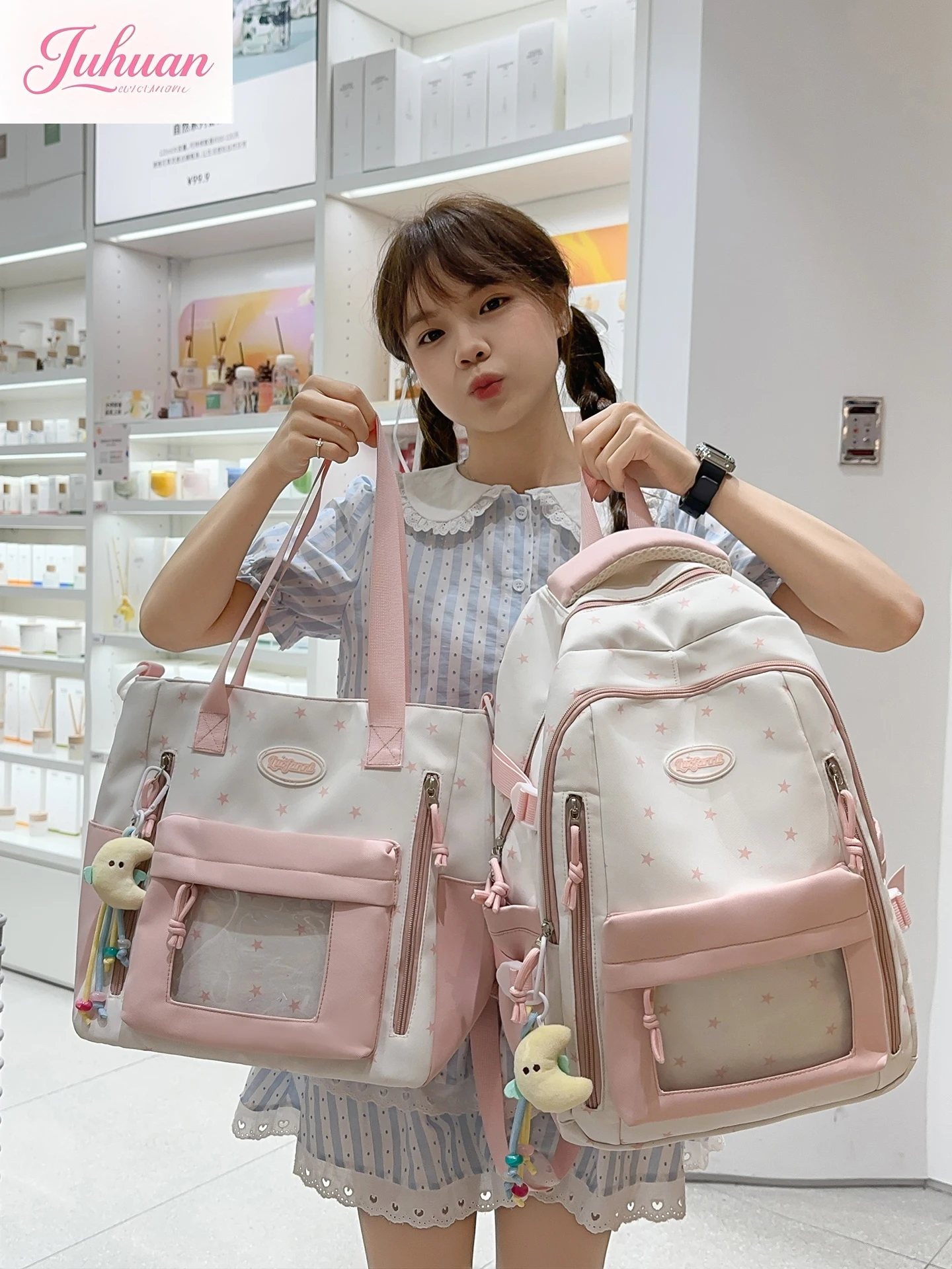 School Season Students High Value Transparent Ltabag Schoolbag Cute Student Backpack Large Capacity Lightweight Weight Backpacks