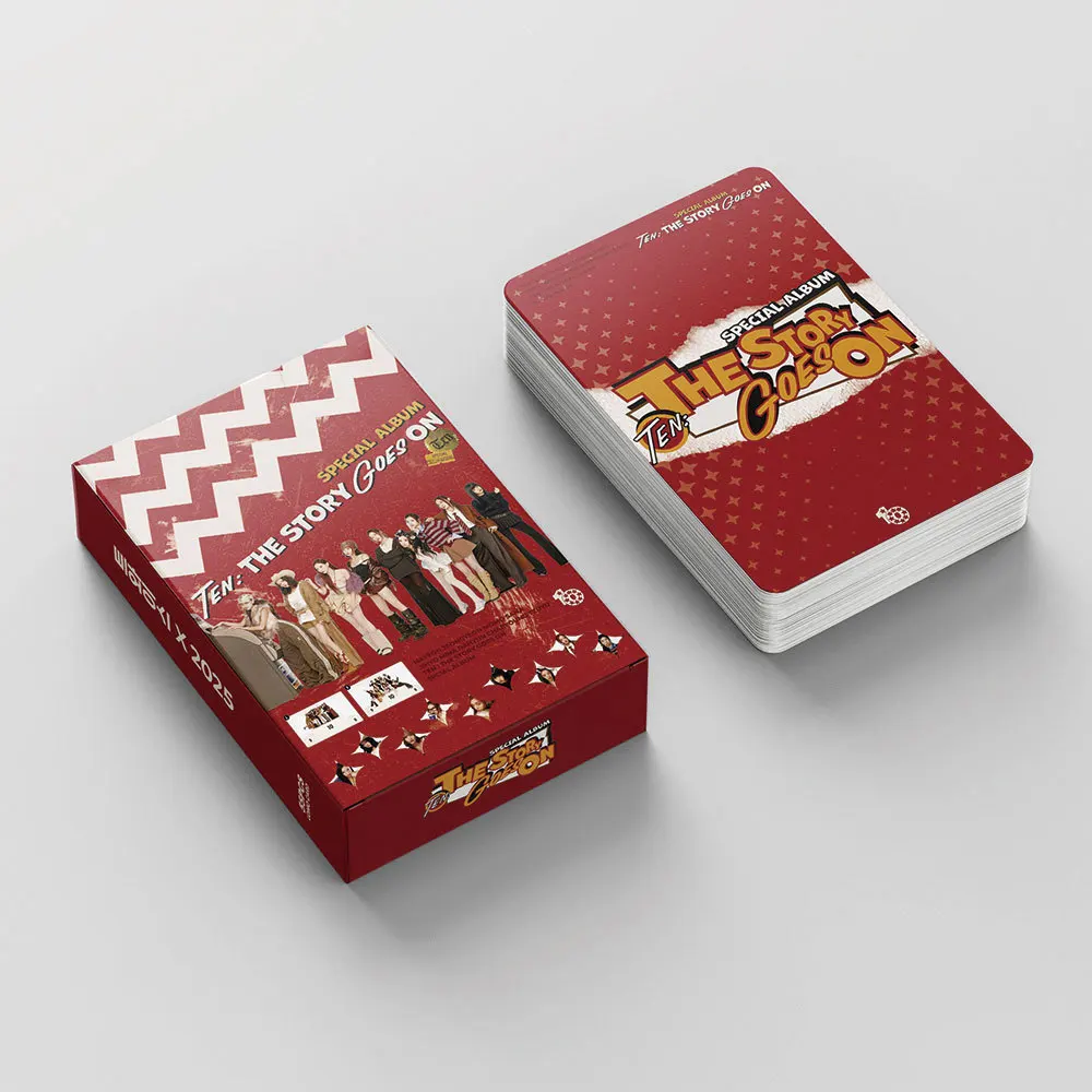 55 pezzi Kpop Idol TWICE Card La storia va in carta Album speciale per il decimo anniversario Serie regalo di carte da collezione TEN Fan