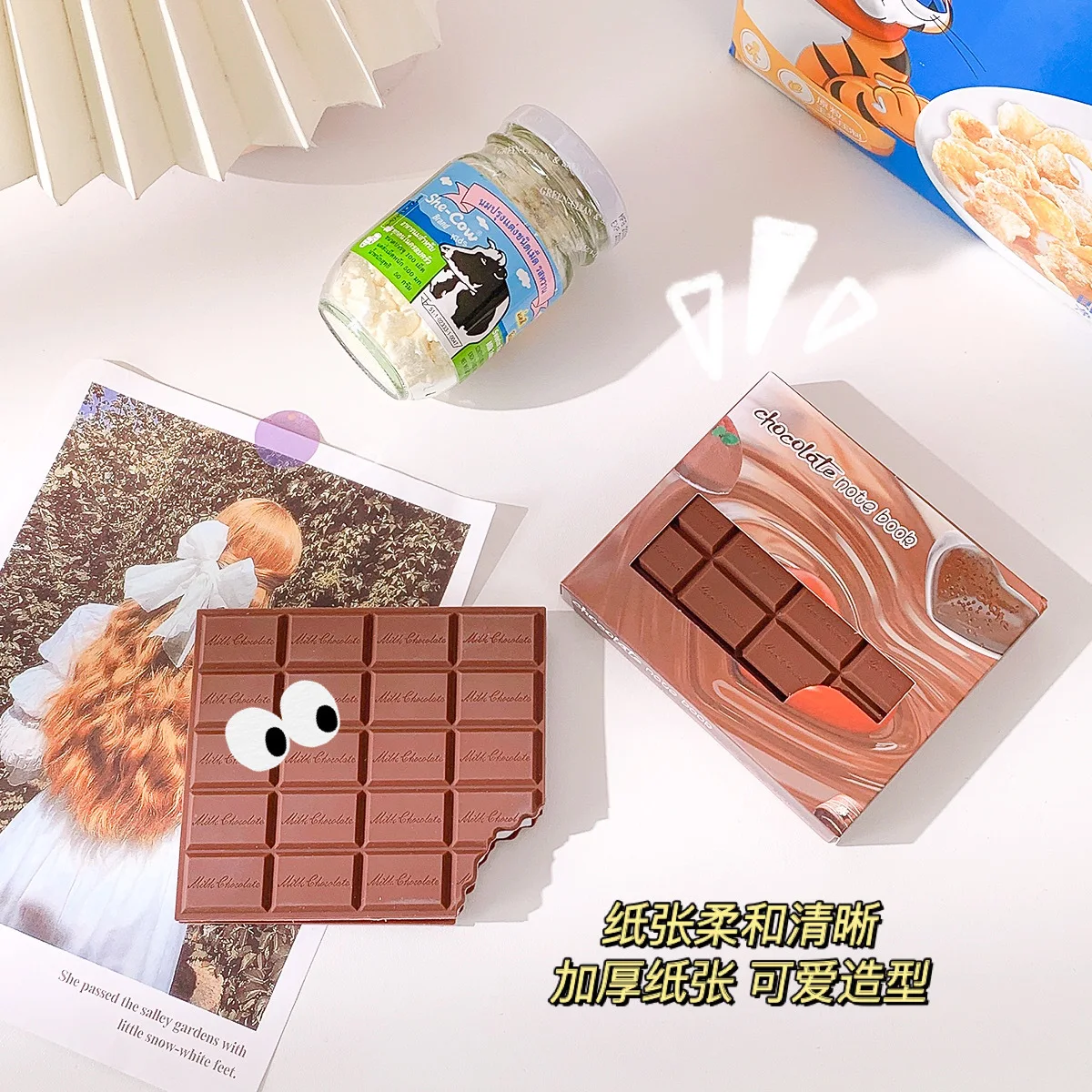 80sheet/pc Creative Chocolate Memo Pad Student Cartoons Cute Notebook Tearable Office School Planner Notepad Stationery