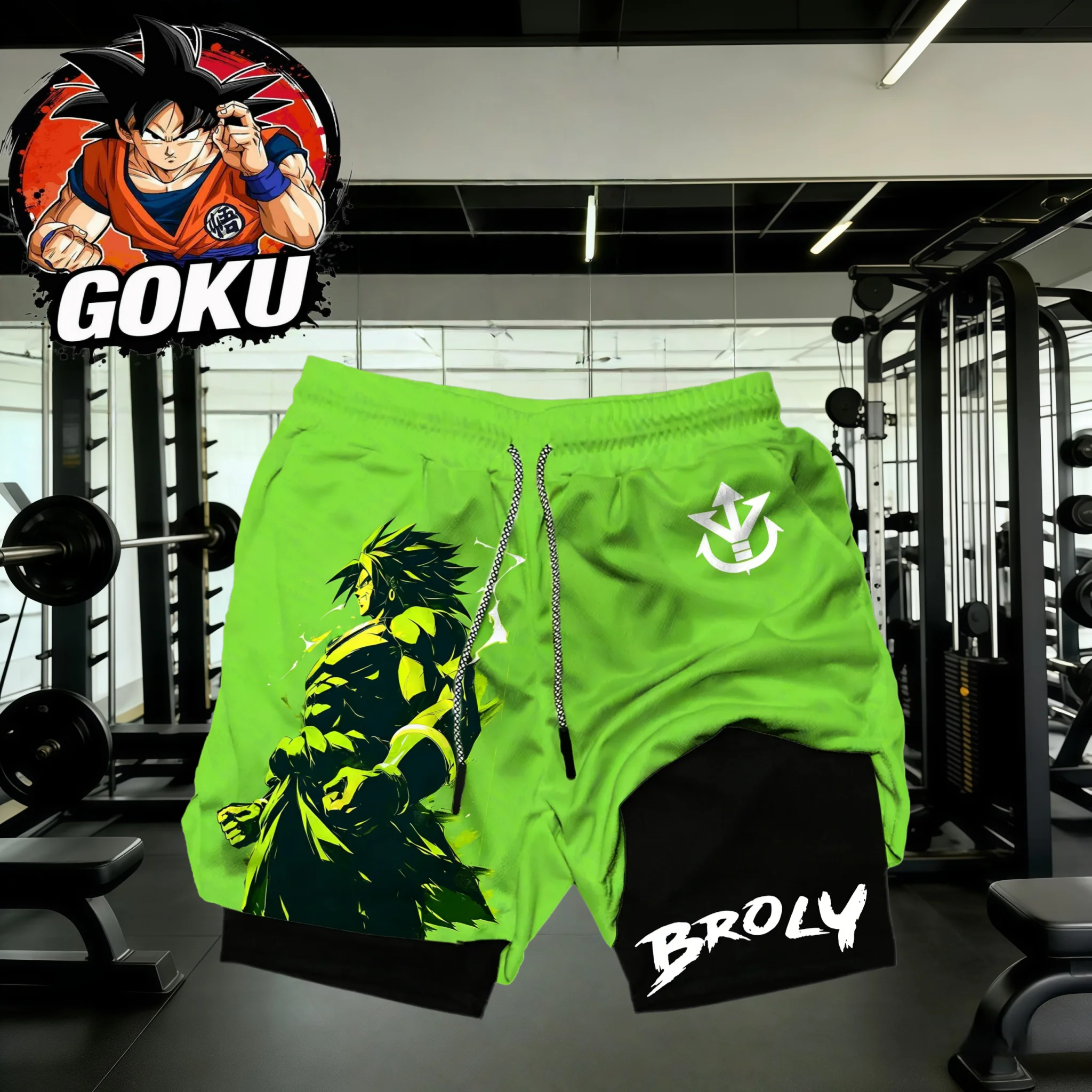 

Летние шорты 2-в-1 для спортзала с символикой Dragon Ball Broly & Saiyan, оверсайз, дышащие, для фитнеса, в стиле ретро, унисекс, коллекция 2026 года