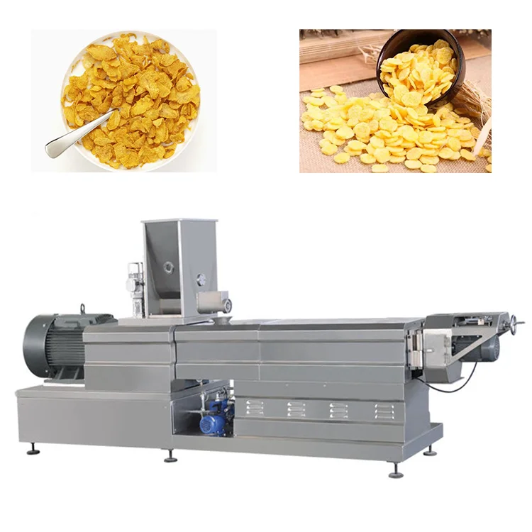 Cornflakes Food Crispy High Quality Corn Flakes Breakfast Cereals Machine Extruder Manufacturing Equipment Unit