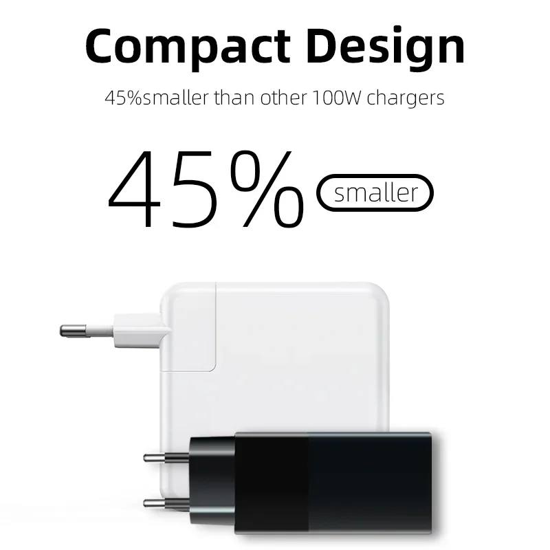 PD 100W 3 in 1 Gan Charger Adapter USB A And Type C Super Fast Charger  For Apple iPhone 16 15 Pro Max Samsung Galaxy S24 S23