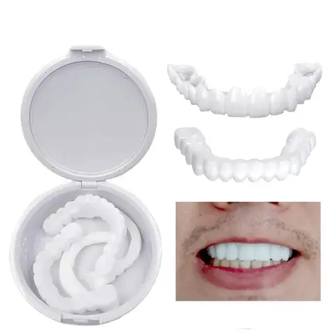 Teeth Veneers Whitening Dentures Braces Temporary False Teeth Cover Perfect Smile Comfortable Fit Denture Kit