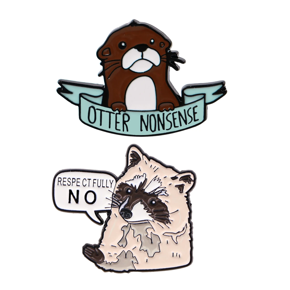 Otter Enamel Pins Animals Lapel Pins For Backpacks Badges Women Jacket For Clothing Badges Accessories Jewelry Brooches Gift