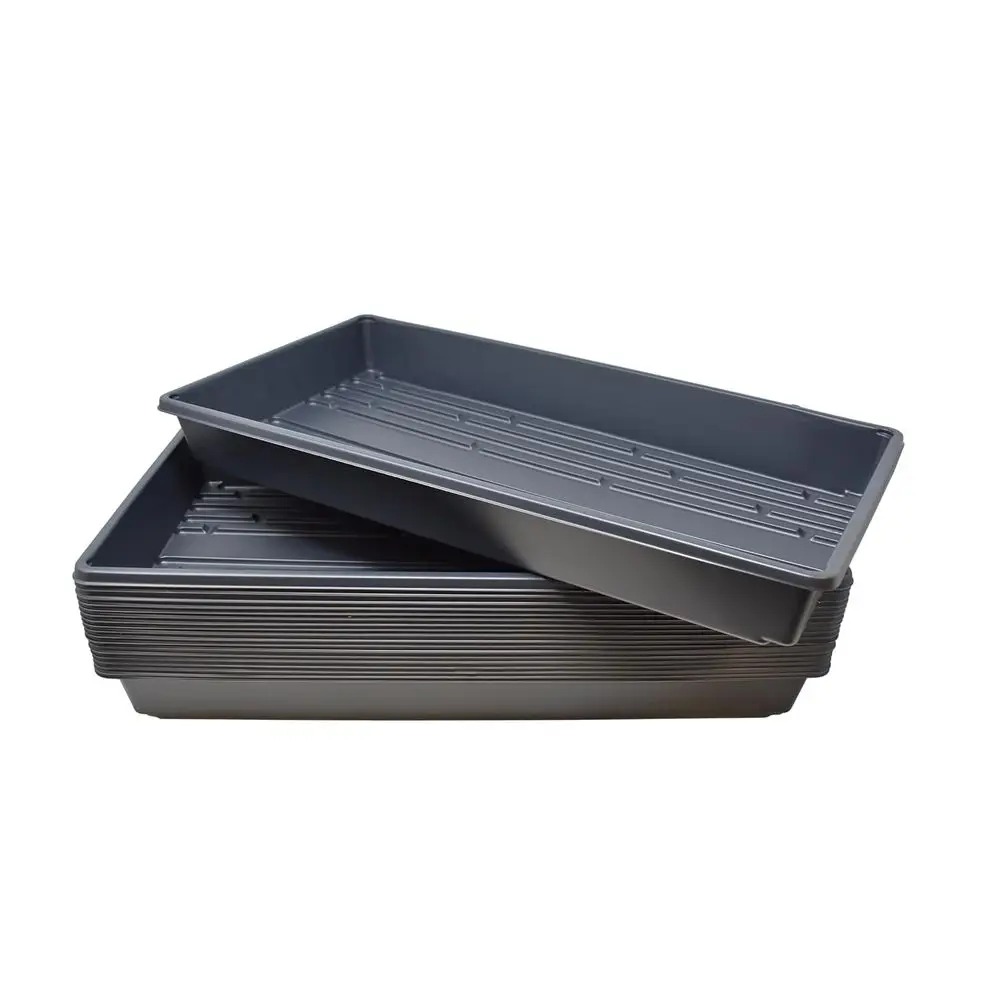 

Набор из 20 прочных черных пластиковых поддонов для рассады, 21x11x2, идеально подходят для семян, саженцев и различных растений