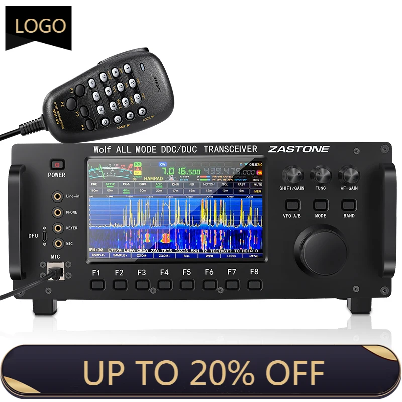ZASTONE ZT7500 SDR Short Wave Transceiver Wolf HF LF  VHF UHF DDC DUC All Mode CB Radio 100W 0-750MHZ Receive Touch Screen