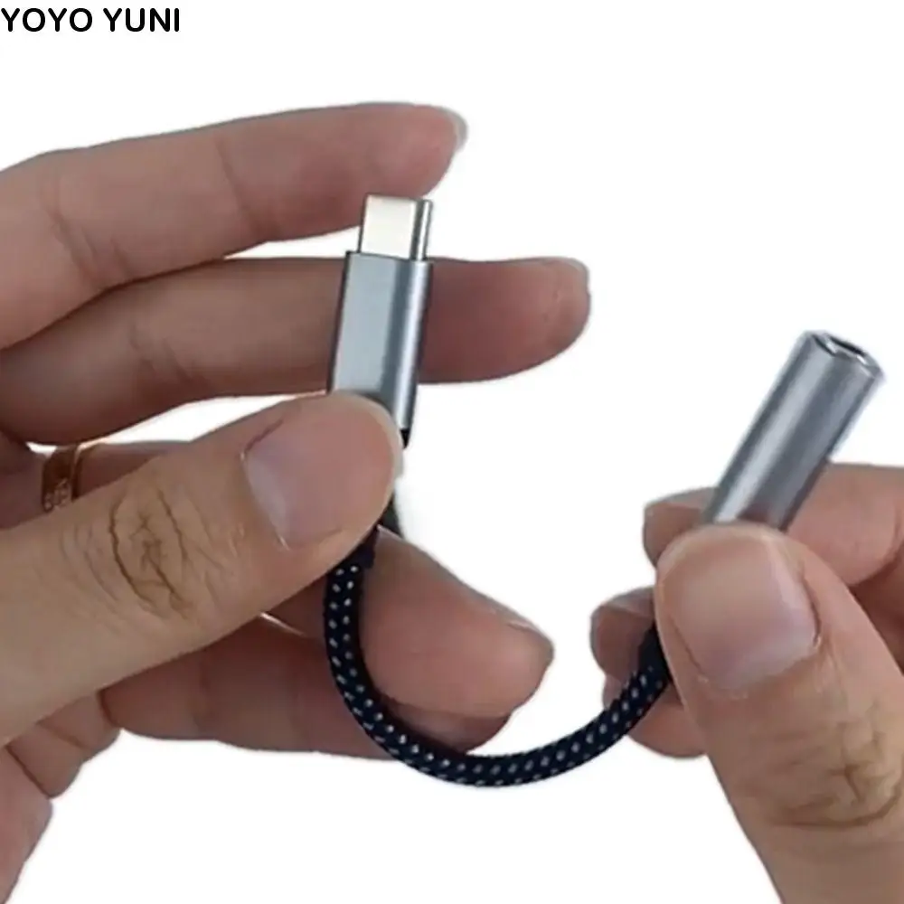 

USB Type C Headphone Adapter Cable 3.5 Jack Converter Type-c 3 5 Jack Audio Cable Braided HiFi USB C To 3.5 MM Jack Adapter