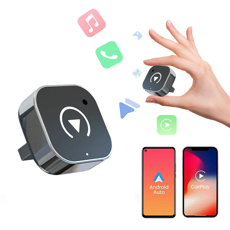 2 in1 Wired to Wireless CarPlay Android Auto Adapter for OEM Car Stereo With USB Dongle Smart Mini Box Plug and Play Bluetooth