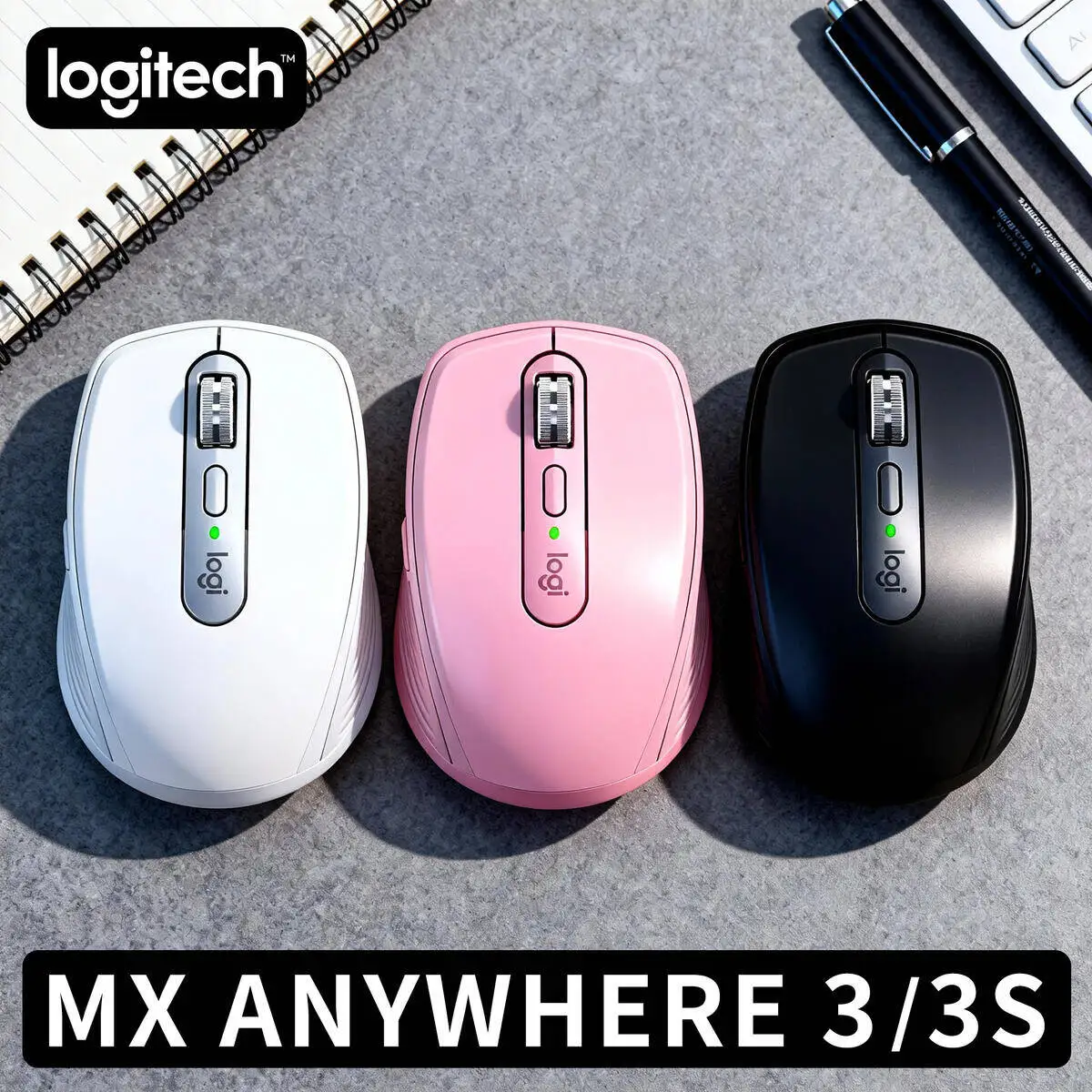 

Logitech MX Anywhere 3S Portable Bluetooth Mouse High Accuracy for Business Travel Office Gaming