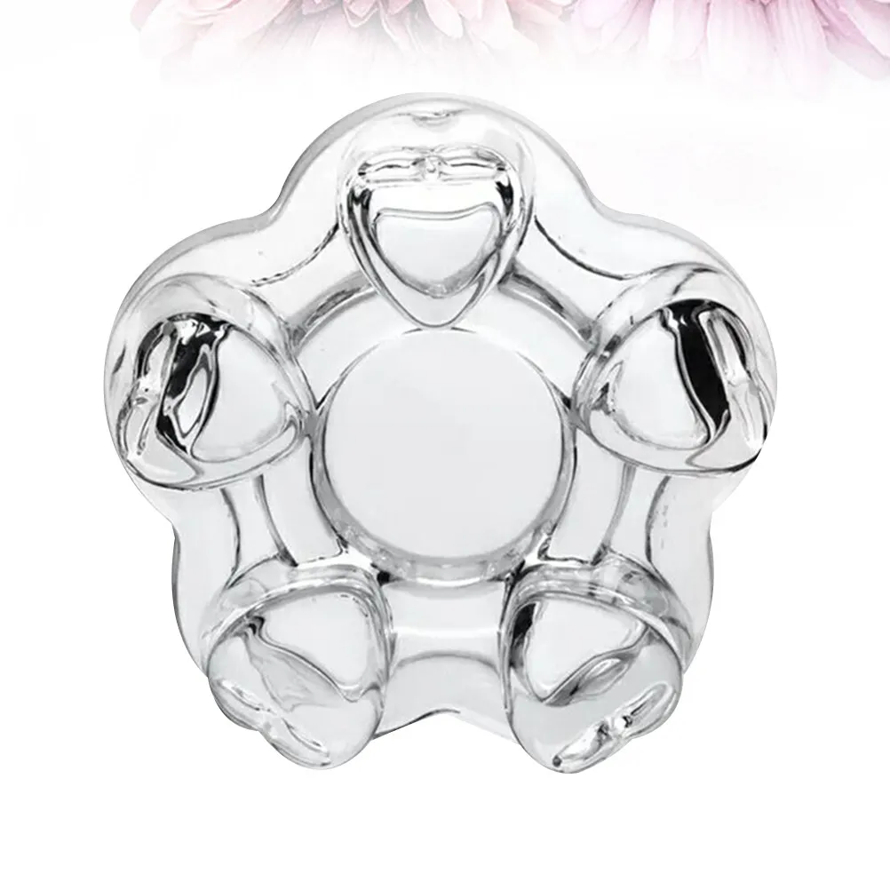 Heart Shape Glass Tea Pot Base Stylish Insulated Furnace Base Creative Glass Heating Stand for Warm Preservation