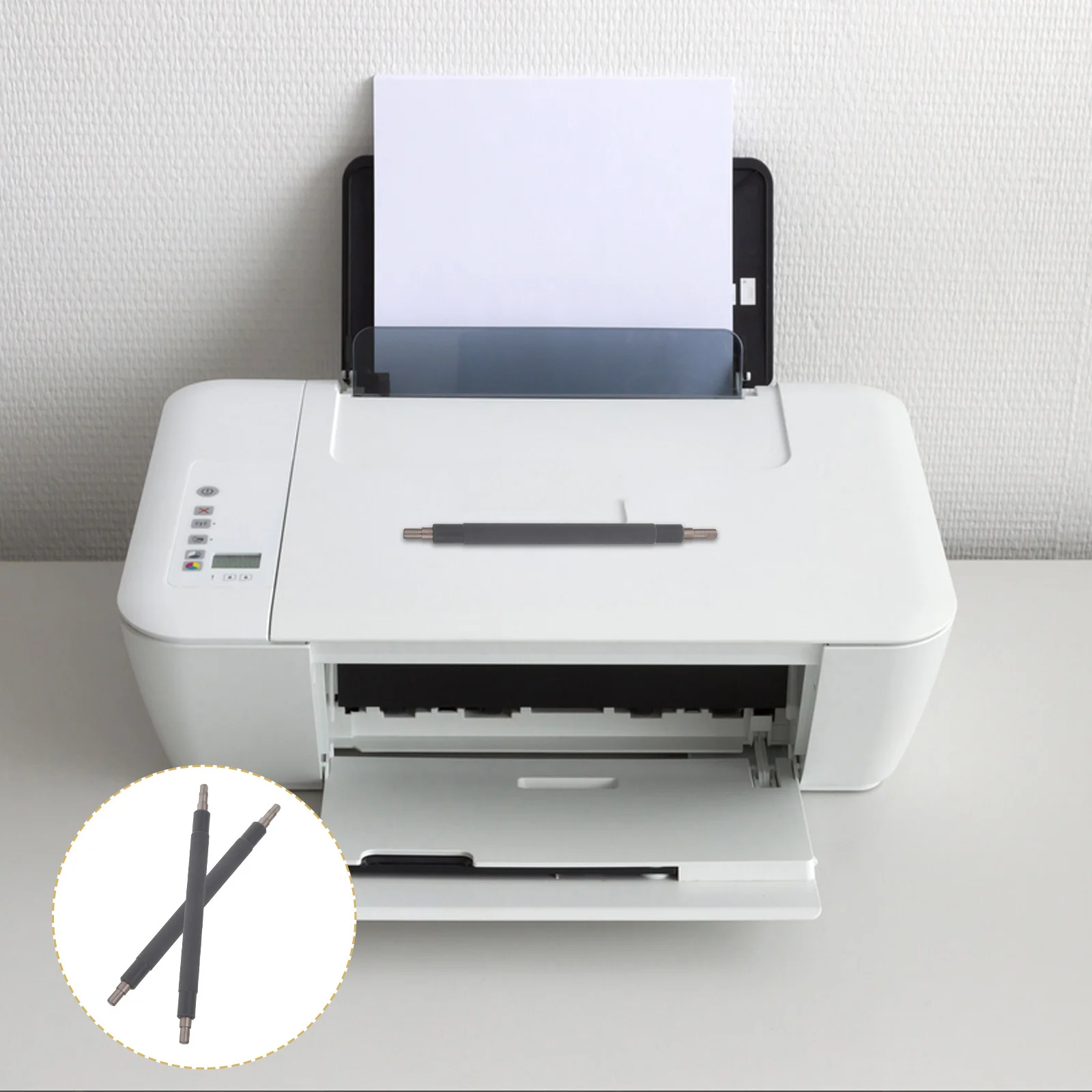 

2pcs Printer Paper Rollers Small Iron Bearing Roller For Printers High Durability Replacement Parts Compatible With Office Home