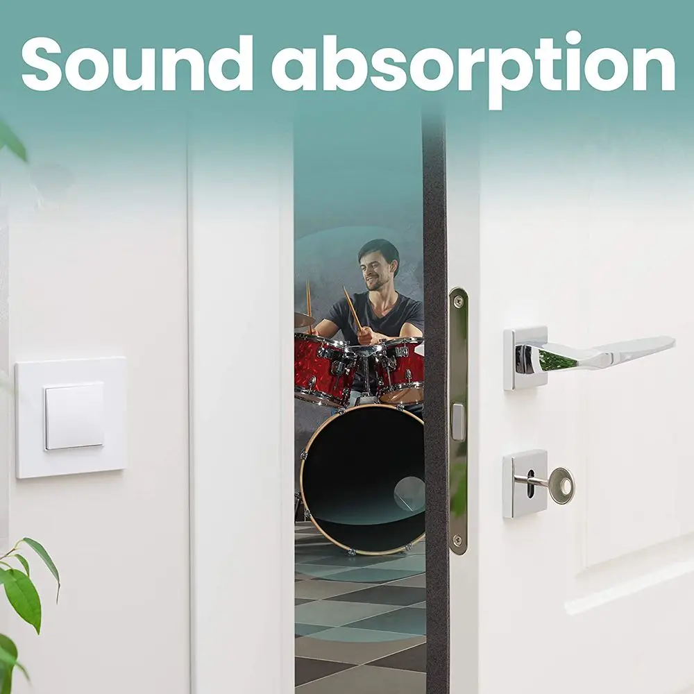 5M Self Adhesive Door Window Seal Acoustic Foam V Type Sealing Strip Weather Stripping Seal Gap Filler insulation Anti-Collision