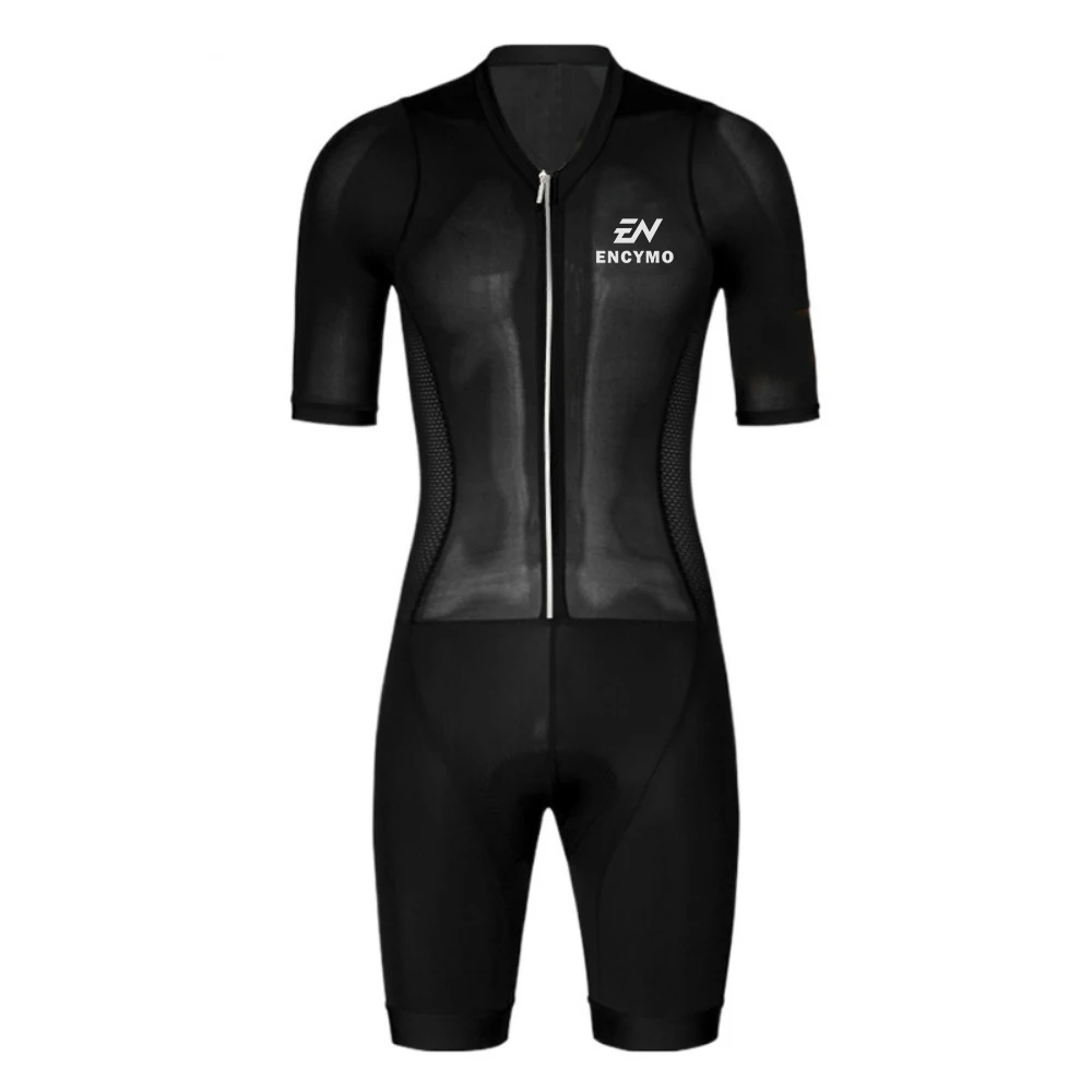 

New ENCYMO Style Trisuit Outdoor Sportswear Triathlon Race Suit Cycling Skinsuit Pro Team Men's Jumpsuit Triatlon Hombre