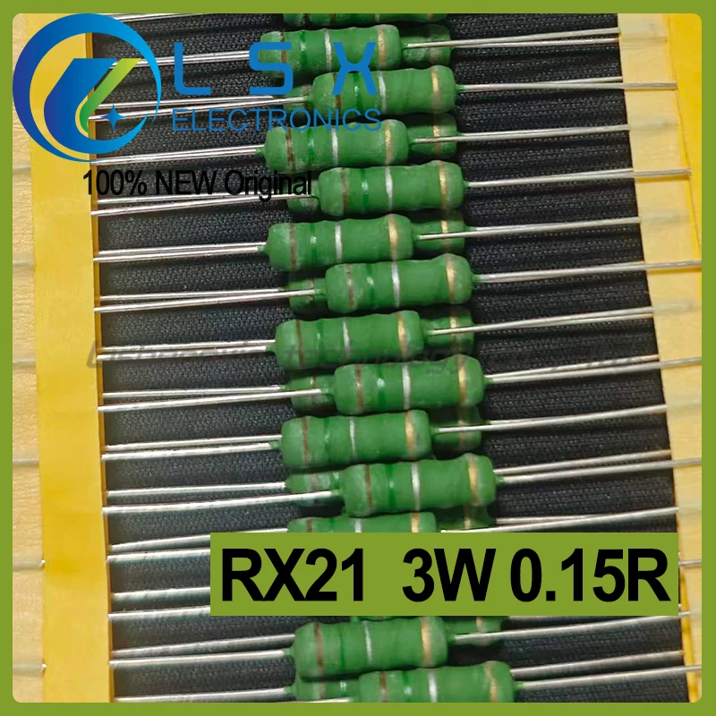 50pcs RX21 3W 0.15R wire-wound resistor New and Original