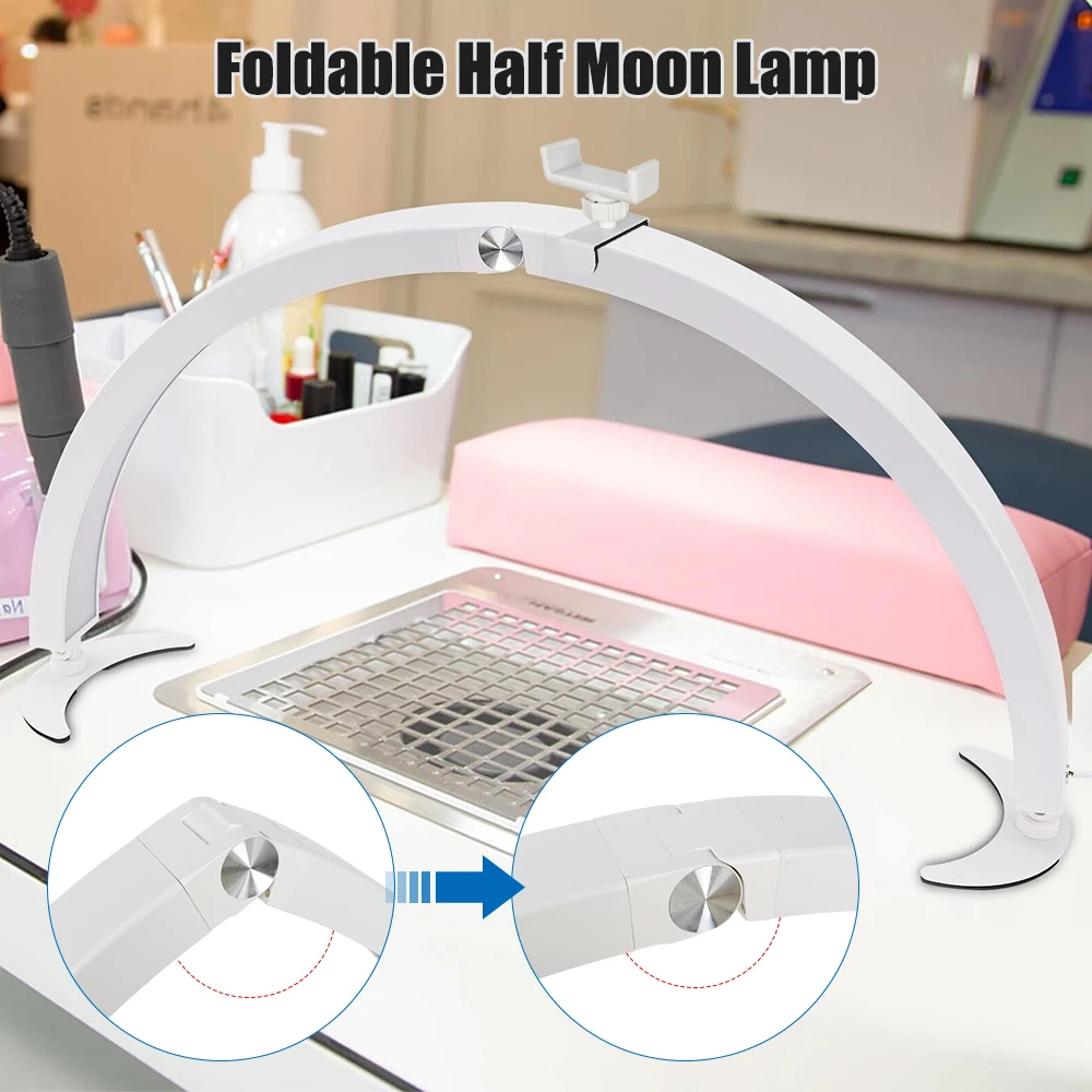 Imagem -03 - Polegadas Led Meia Lua Luz 40w Cílios Led Mesa Cílios Luz 320leds Facialist Meia Lua Lâmpada para Beleza Skincare Sobrancelhas 29