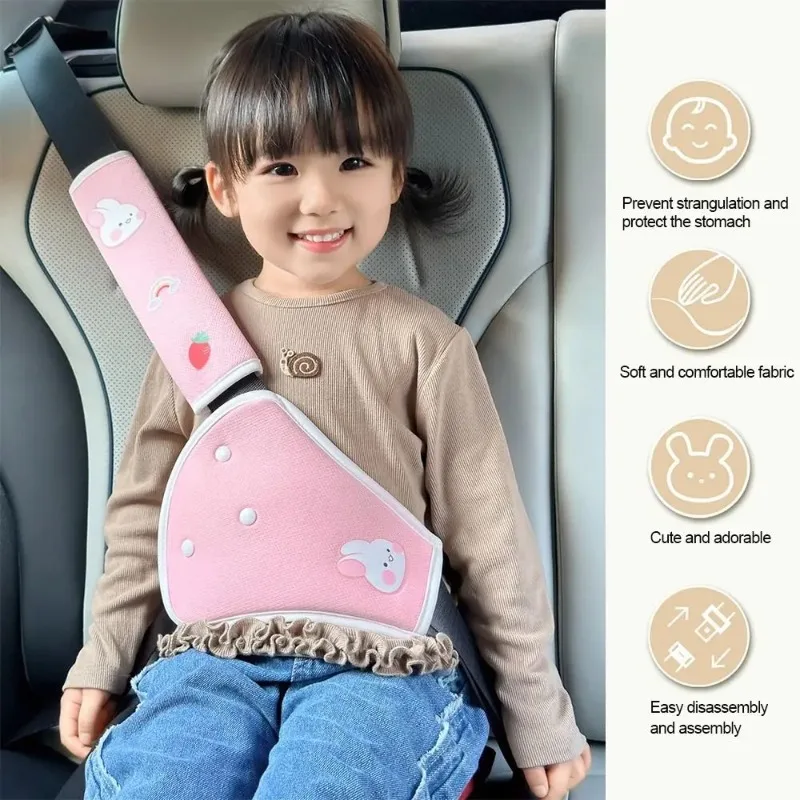 

2Pcs Adjustable Car Seat Belt Cover Soft Cartoon Car Safety Belt Shoulder Pad Cosy Shoulder Protector
