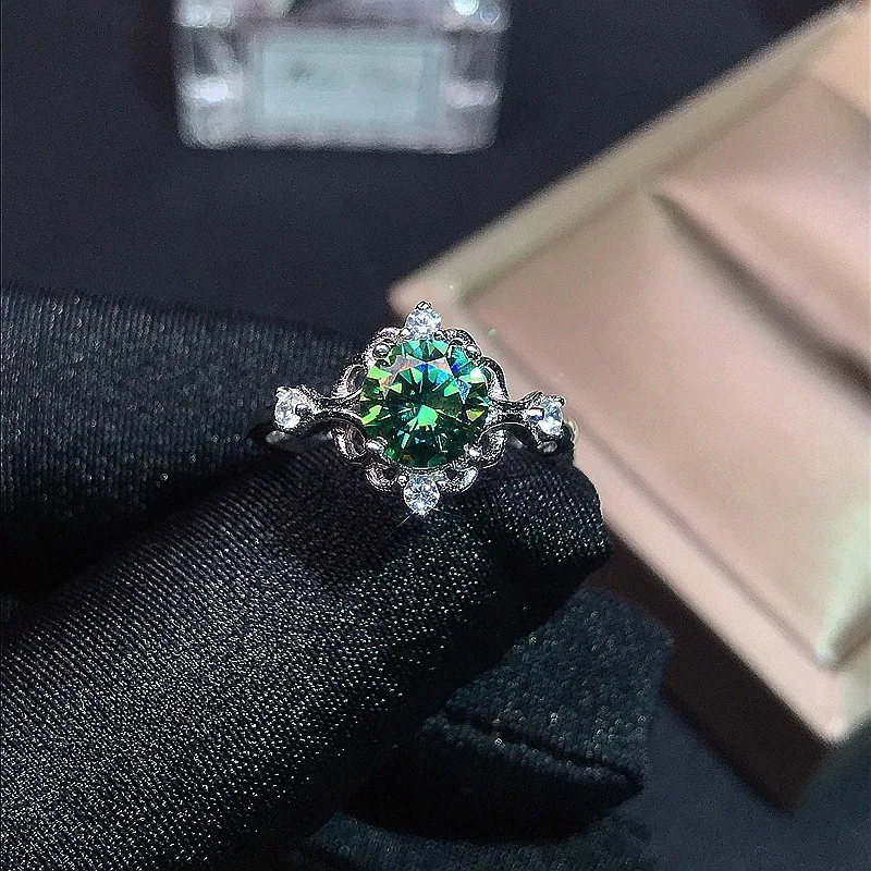 

Women'S Ring Certificate 925 Silver Inlaid With Platinum Plating