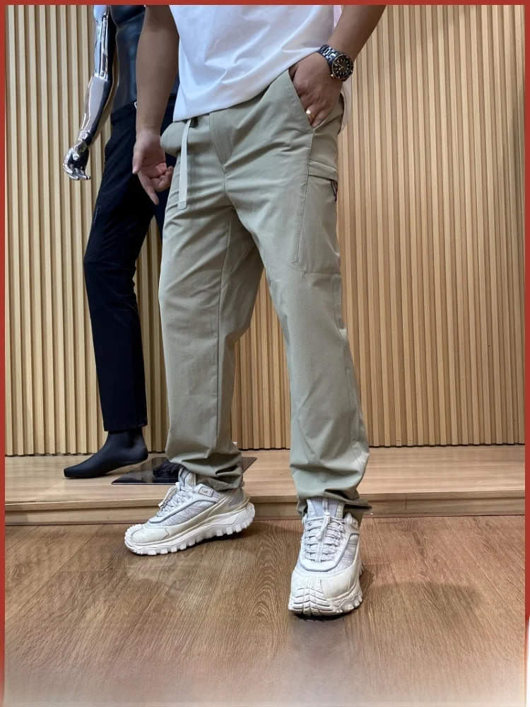 

Уличные мужские повседневные брюки с эластичной резинкой на талии, винтажная универсальная удобная свободная рабочая одежда, осеннее новое поступление, дышащий нейлон