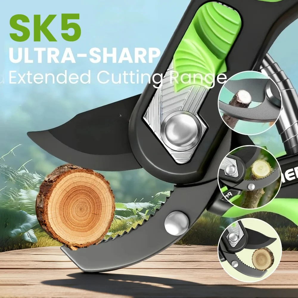 

2 pcs of mixed heavy-duty gardening pruning scissors of the same type and multiple styles, anti slip, wear-resistant and sharp