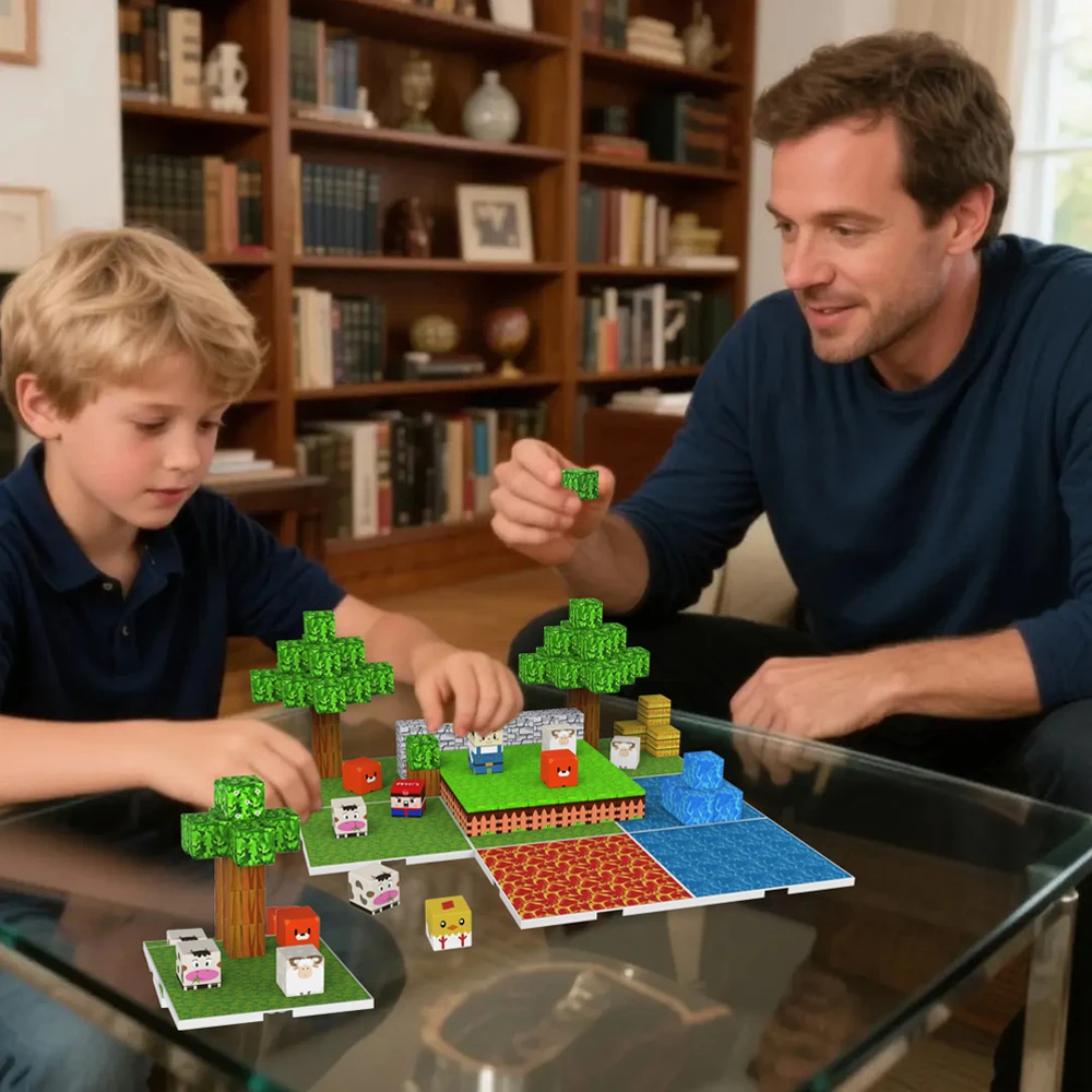 لوحة قاعدة مغناطيسية عالم مغناطيسي بنة كتلة مغناطيسية متنوعة تتطابق مع ألعاب ألغاز مغناطيسية للأولاد والبنات