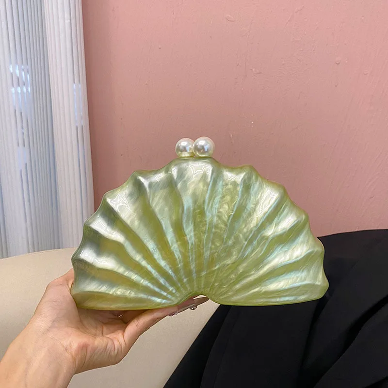 

Xiaoxiangfeng новая косая сумка через плечо, креативная изысканная акриловая сумка в виде ракушки, модная сумка-клатч для ужина