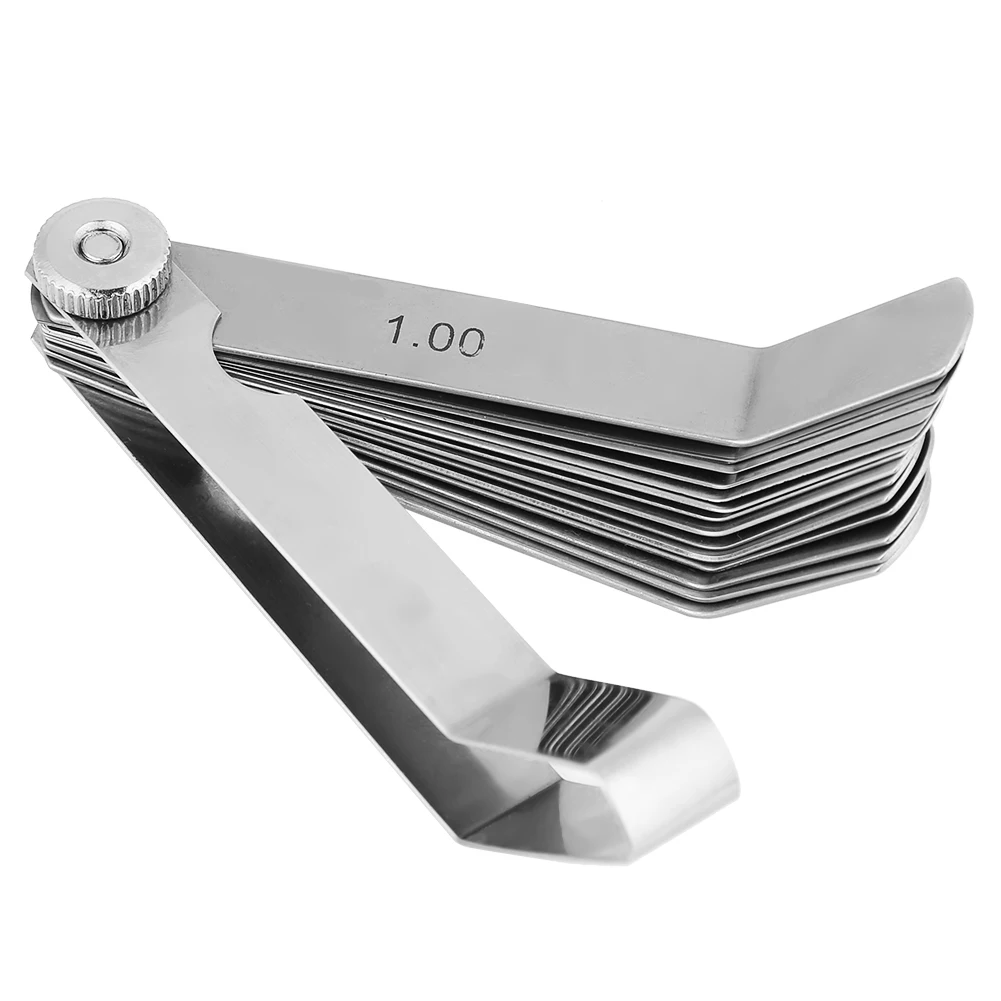 Stainless Steel Curved Feeler Gauge Ruler Welding Inspection Tool 0.05-1.00mm Gap Gage Feeler Gauge