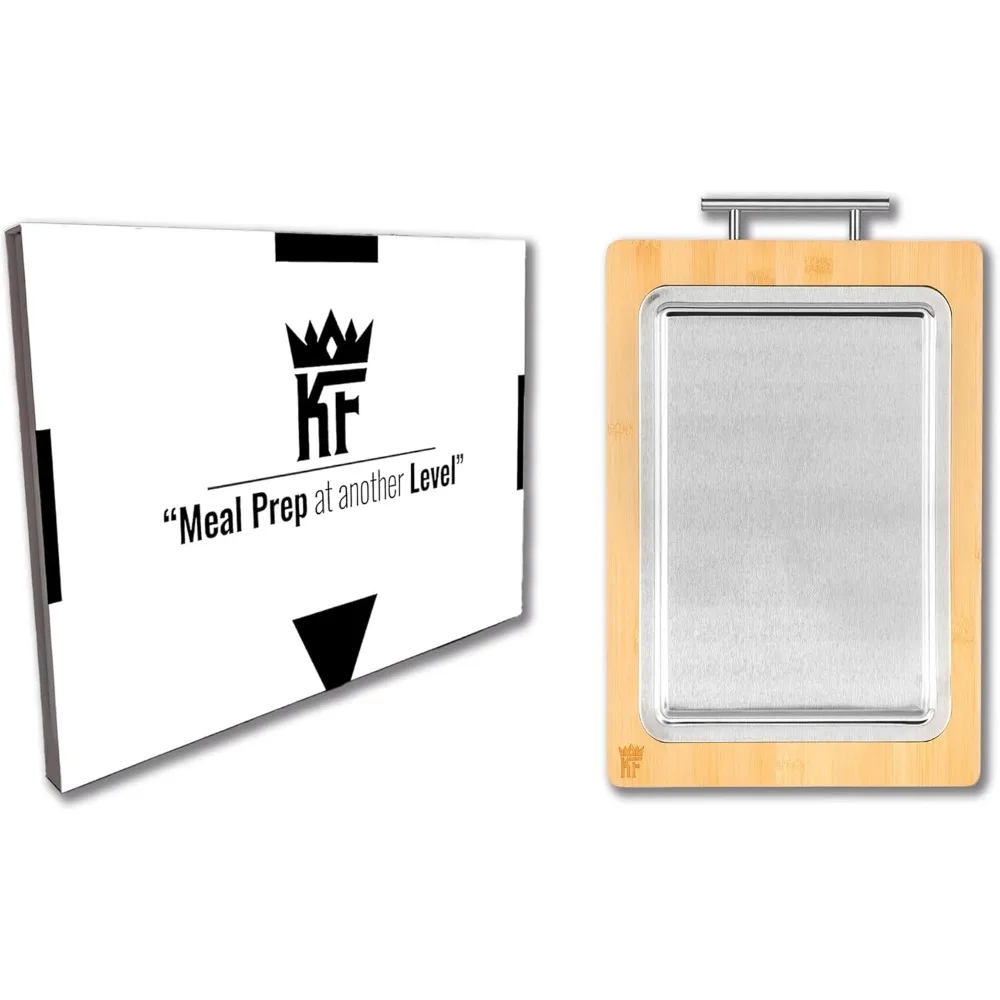 

Двусторонняя разделочная доска - разделочные доски из бамбука и нержавеющей стали для кухни, нетоксичная двусторонняя разделочная доска для M