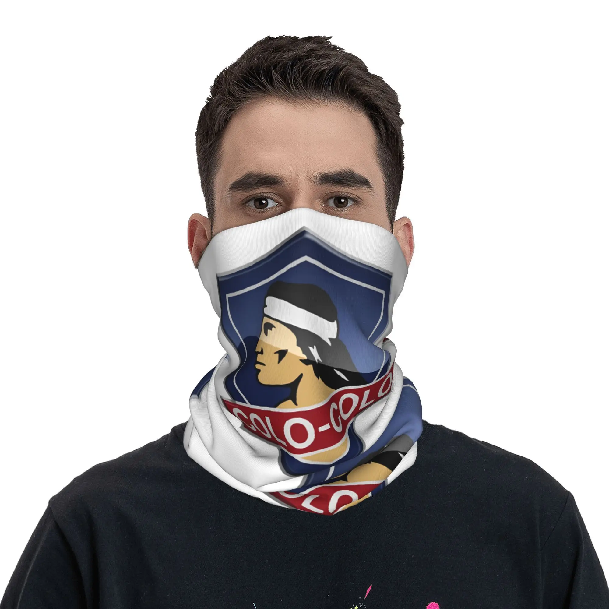 Social Y Deportivo Colo-Colo Football Chile Bandana Neck Cover Balaclavas Mask Scarf Warm Headwear Fishing for Men Women Adult