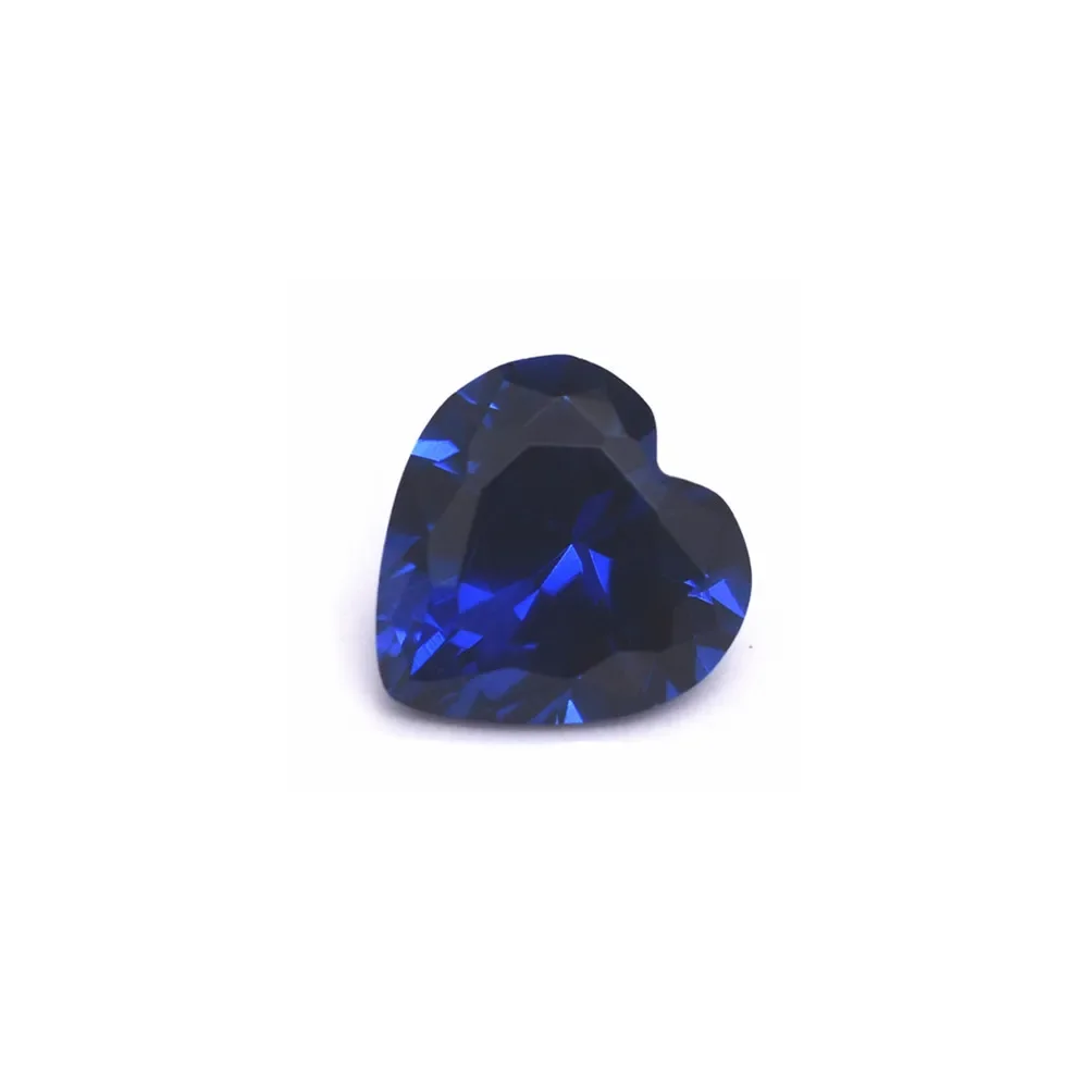 Synthetic Vivid Blue Spinel Heart Cut Loose Gemstone Brilliant Faceted Suitable For Wax Casting Multiple Sizes Available