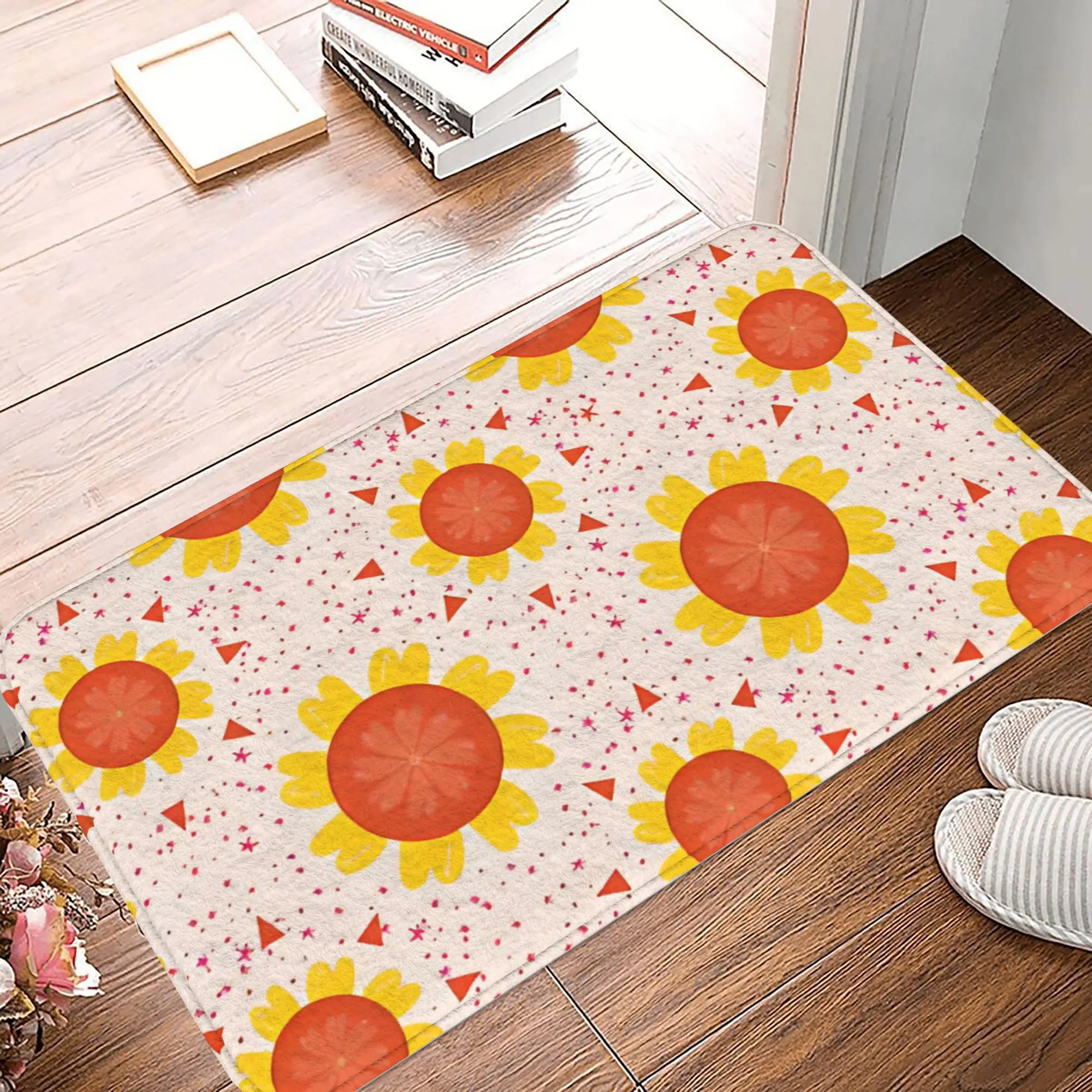 1pc Christmas Decorations Bathroom Mat Sun Surrounded By The Stars 31 Doormat Kitchen Carpet Entrance Door Rug Home Decor