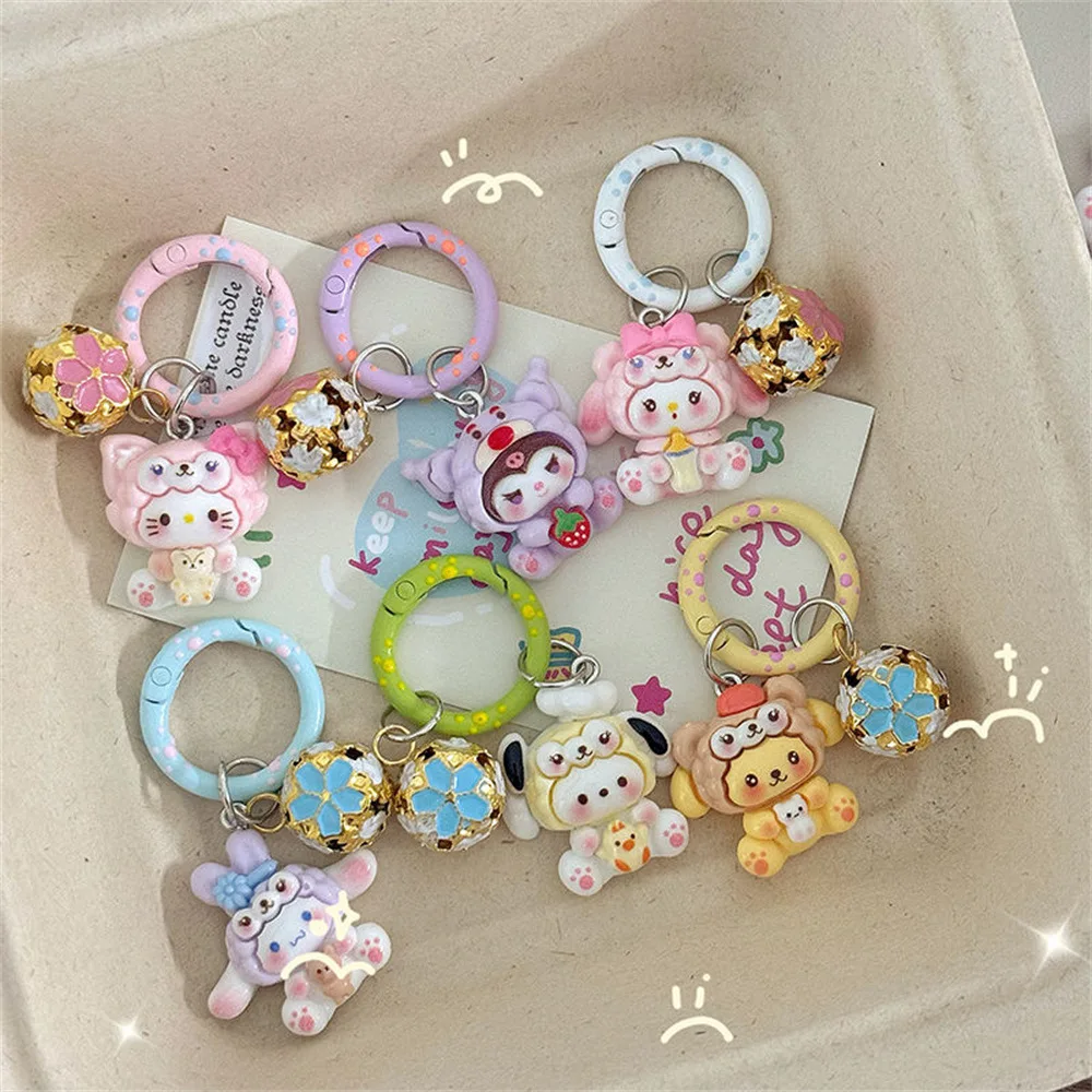 

Brand-new bell-shaped cartoon keychain Adorable student backpack charm Cute girl-style accessory Top choice for bestie gifts Hea