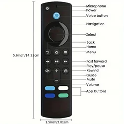 Replacement Bluetooth Voice Remote Control for Fire TV Stick 4K Max 3rd Gen Stick Lite Cube Smart TV Controller Works with Alexa